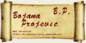 Bojana Projević vizit kartica